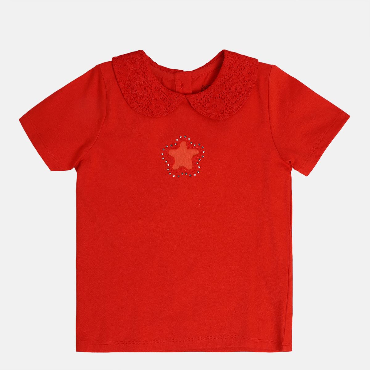 Girl Red Knit Top