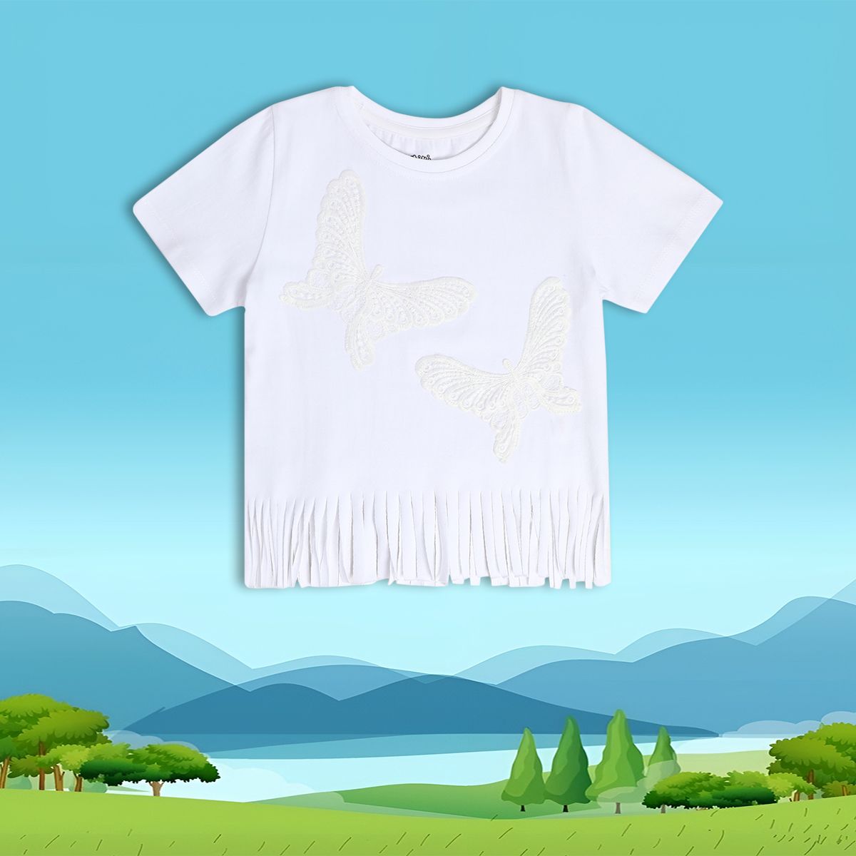 Girl White Knit Top