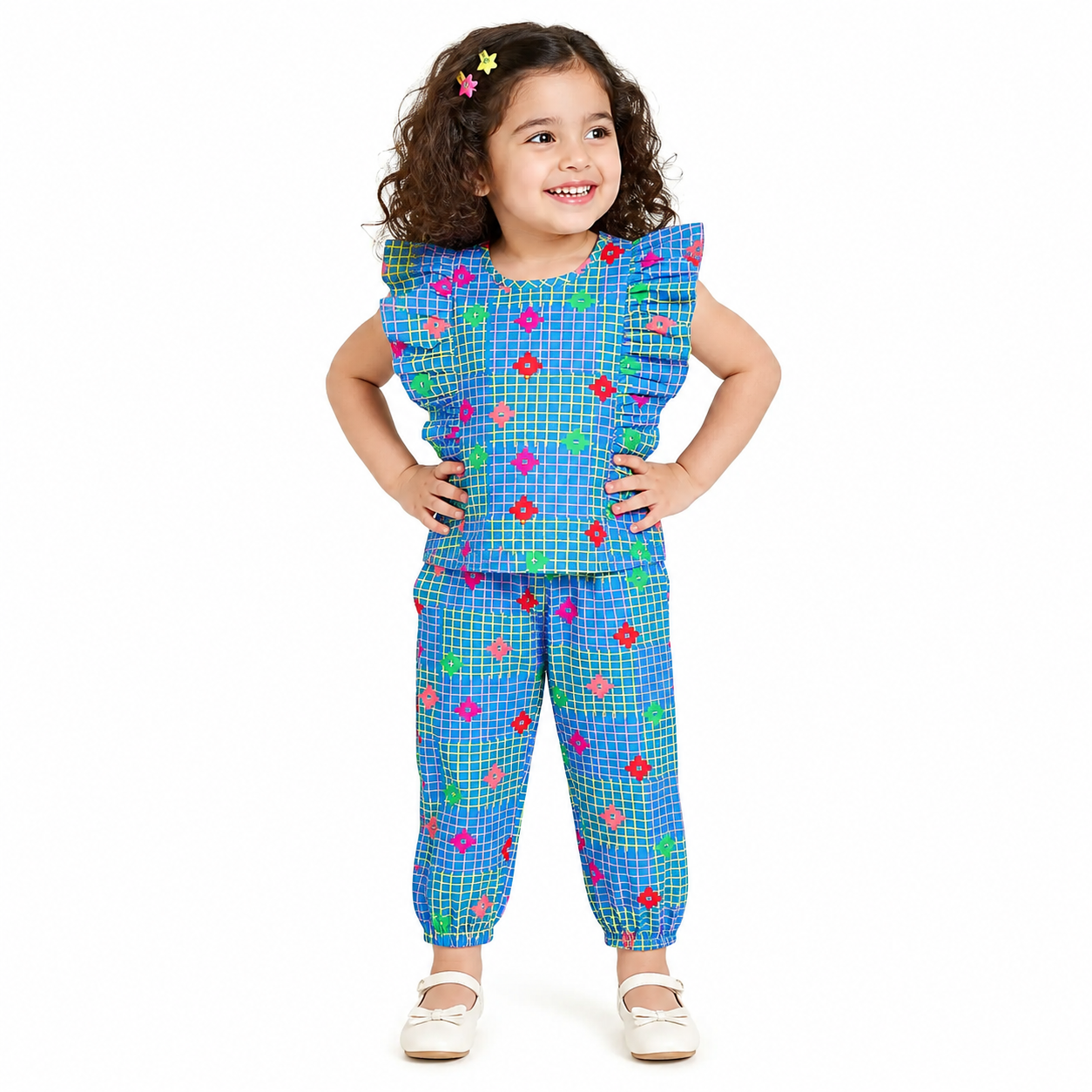 Girls Blue Pack Of 2 Lounge Wear