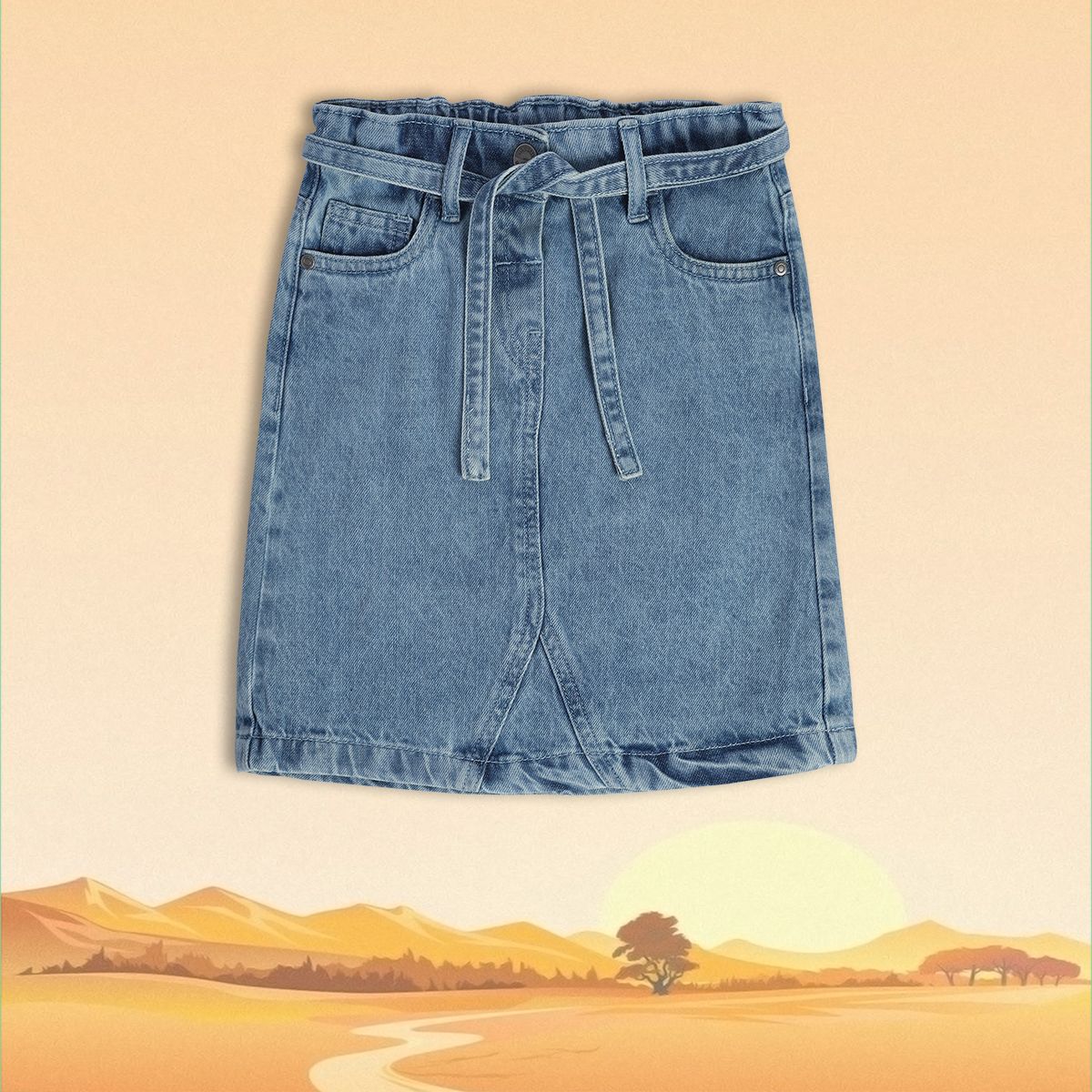 Girl Blue Denim Skirt