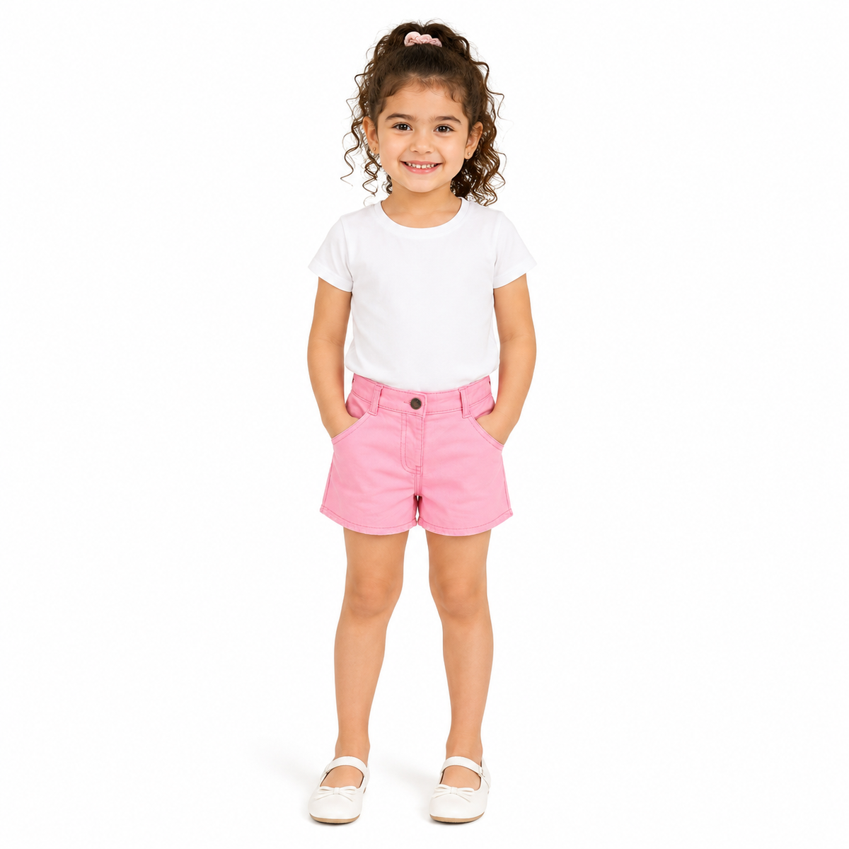 Girls Peach Pack Of 1 Shorts