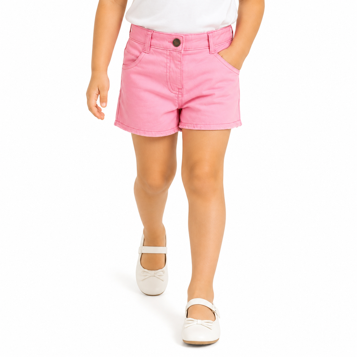Girls Peach Pack Of 1 Shorts