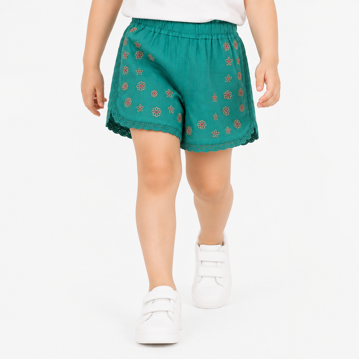 Girls Green Pack Of 1 Shorts