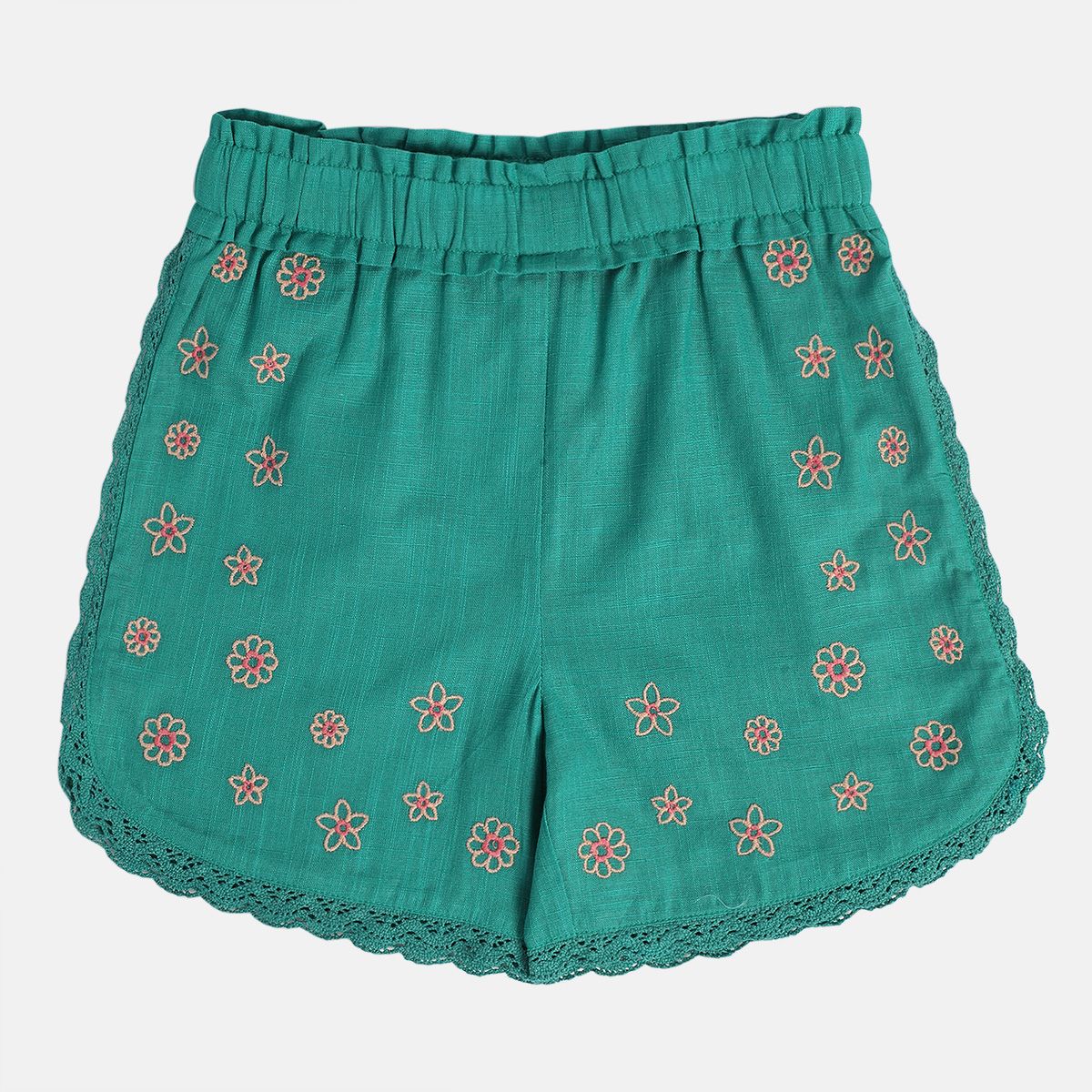 Girls Green Pack Of 1 Shorts