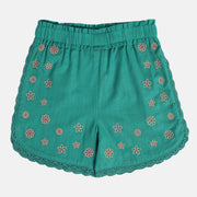 Girls Green Pack Of 1 Shorts