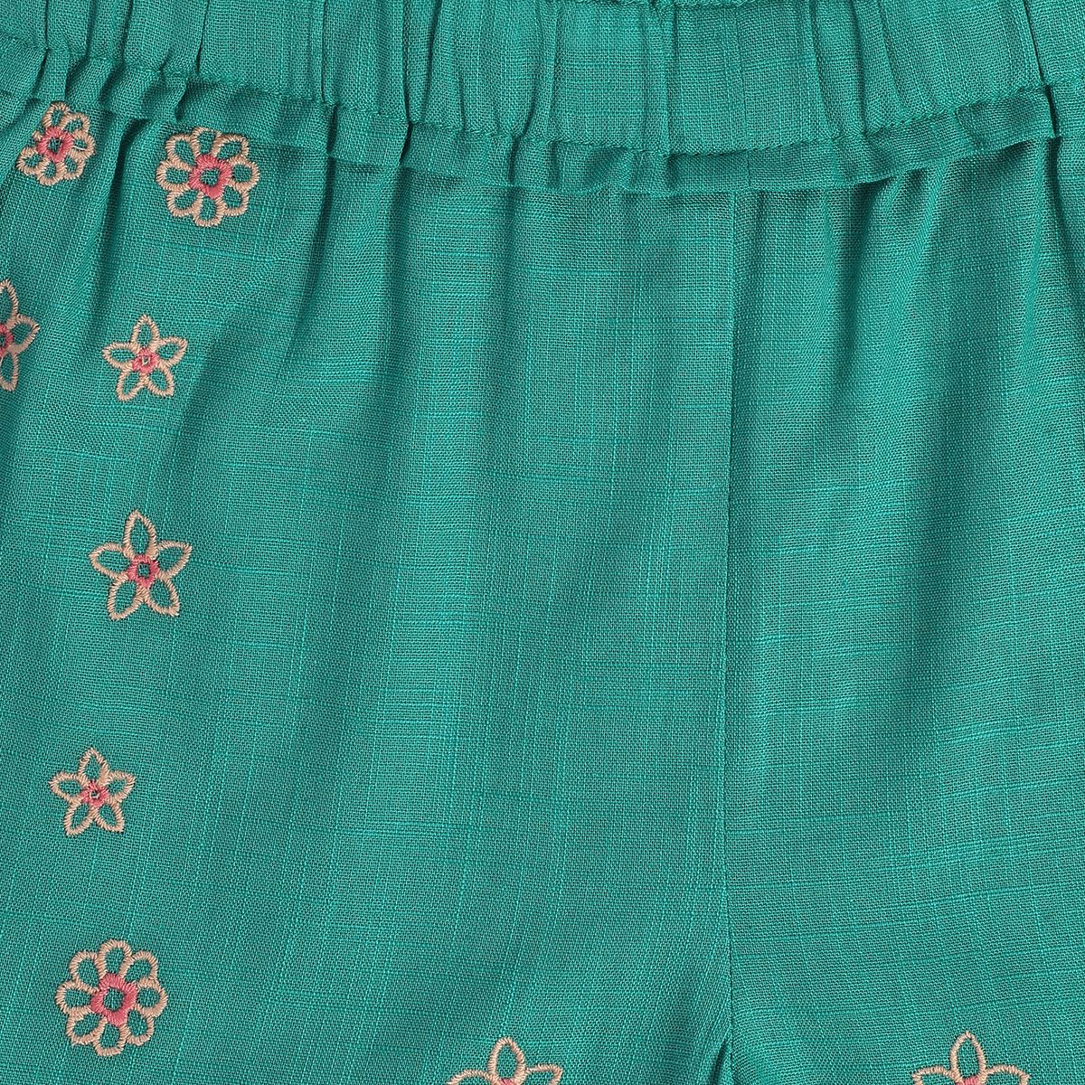 Girls Green Pack Of 1 Shorts
