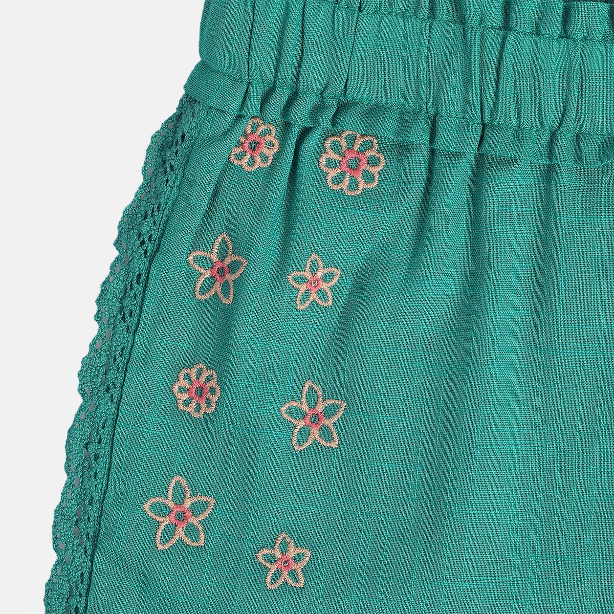 Girls Green Pack Of 1 Shorts