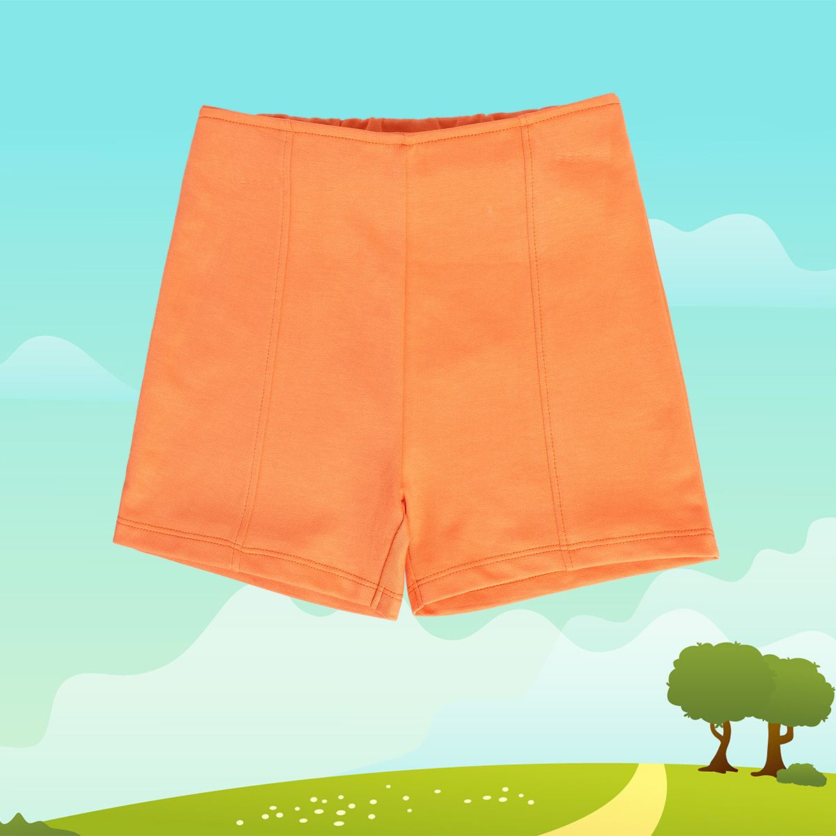 Girls Orange Pack Of 1 Shorts