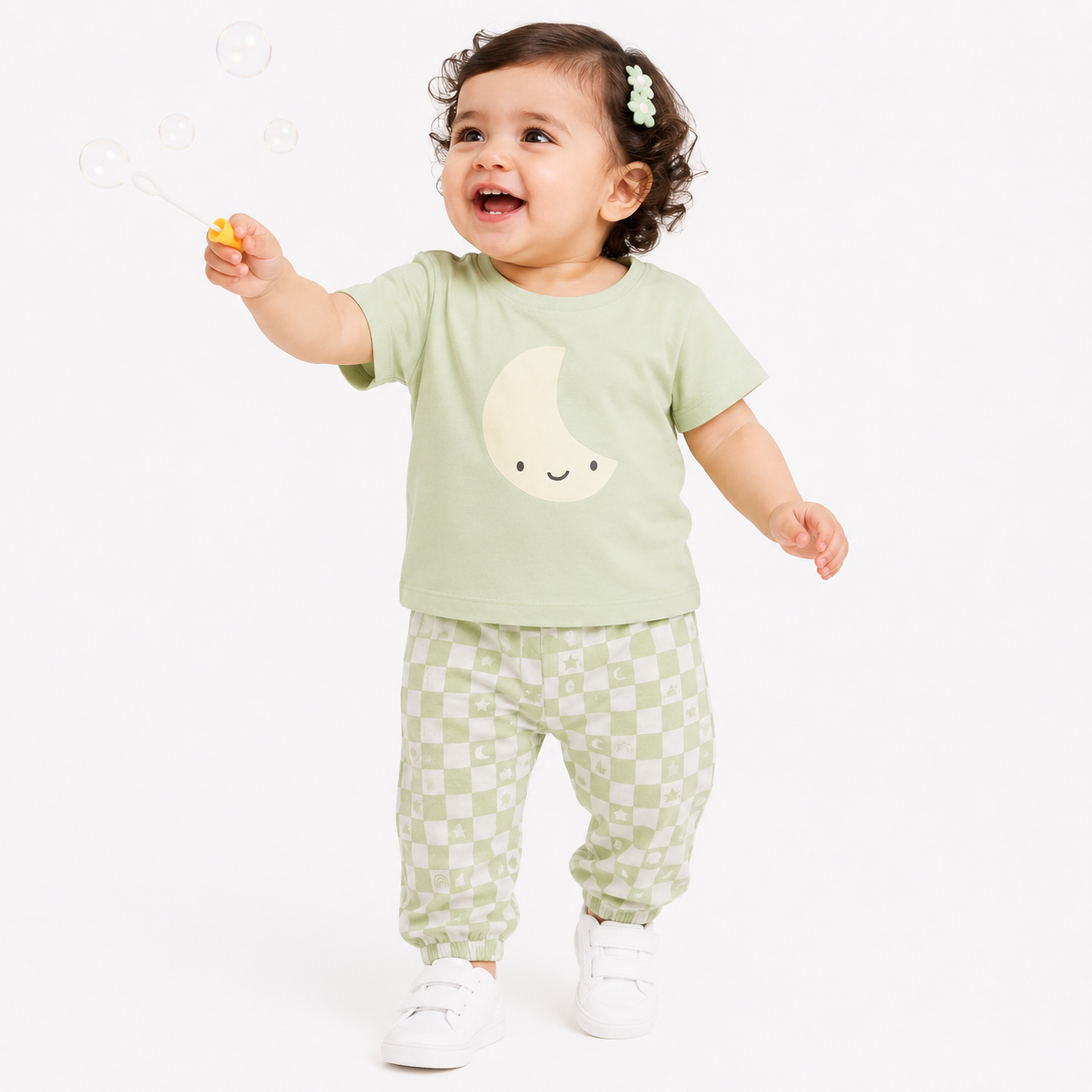 Kids Girls Printed Nightwear Sets Pack of 2, Multicolour