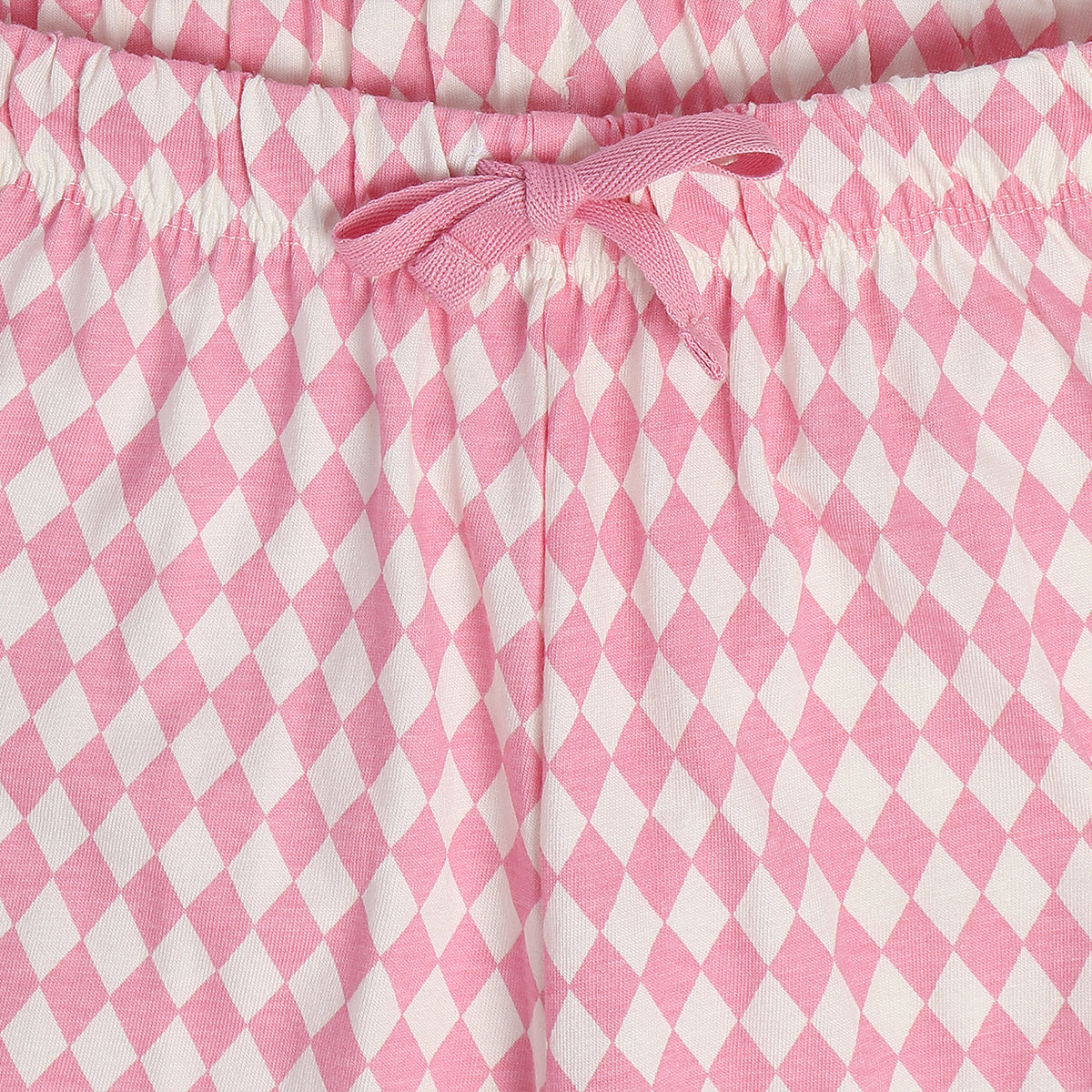 Girls Green/Grey Round Neck Short Sleeve Top And Bottom