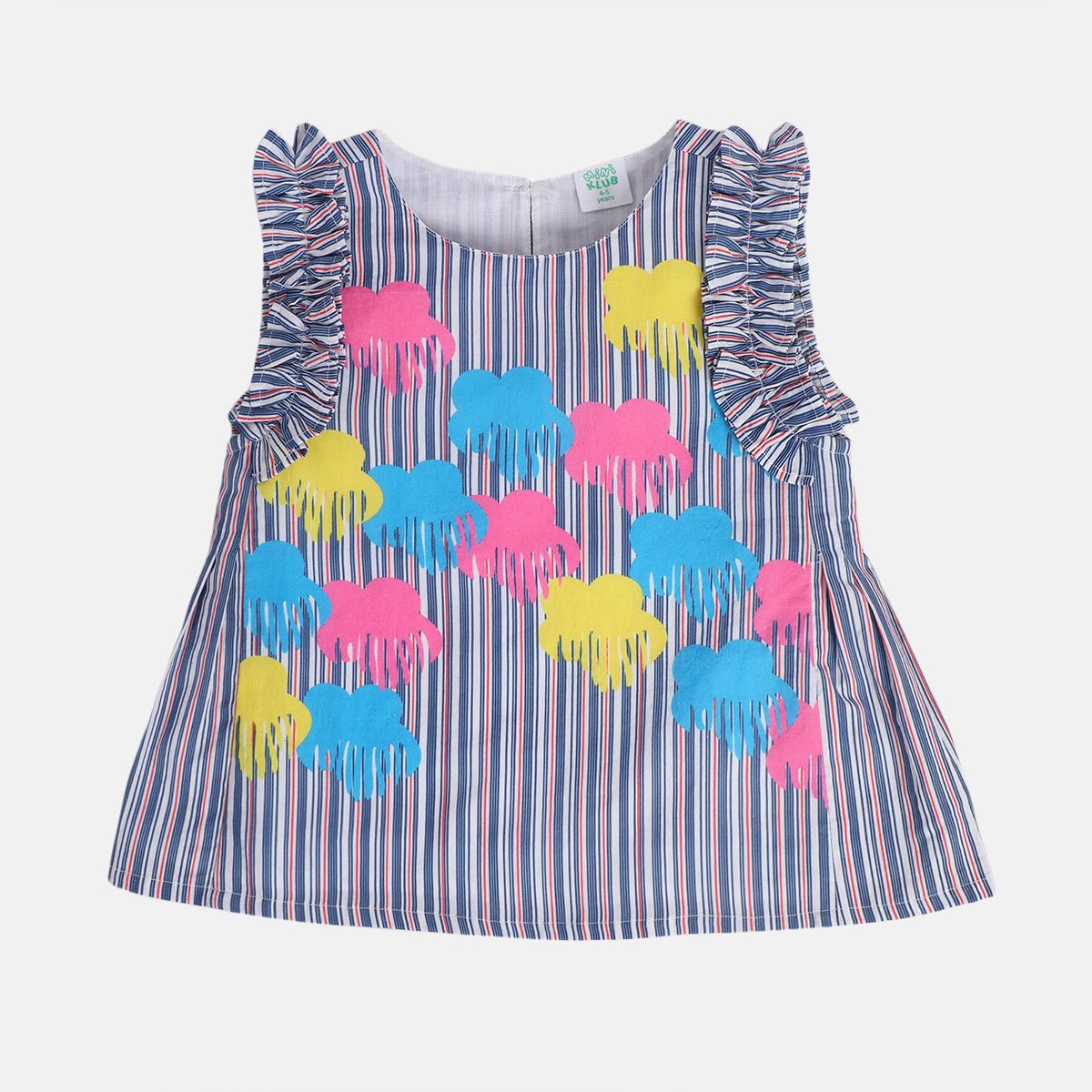 Girls White Woven Top