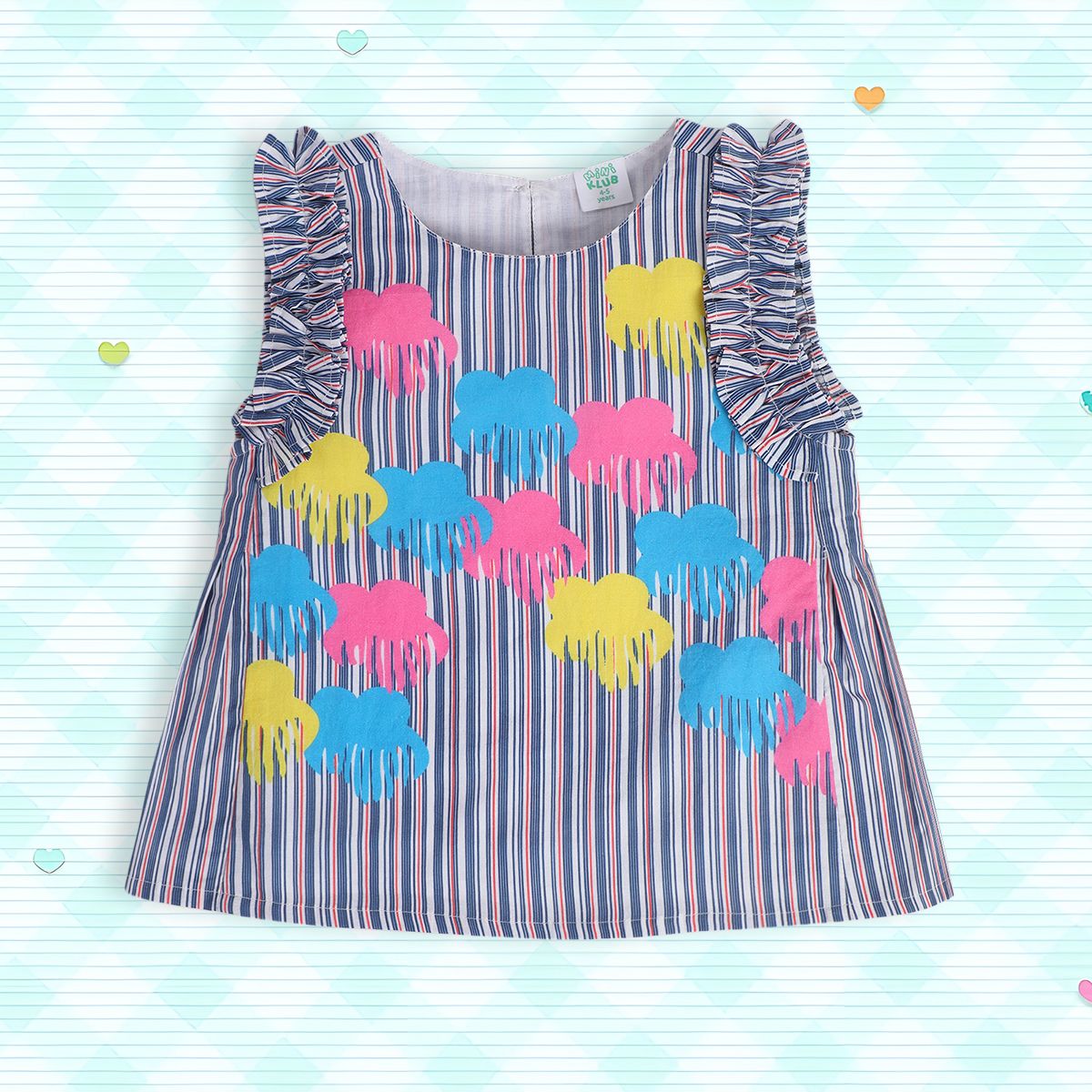 Girls White Woven Top