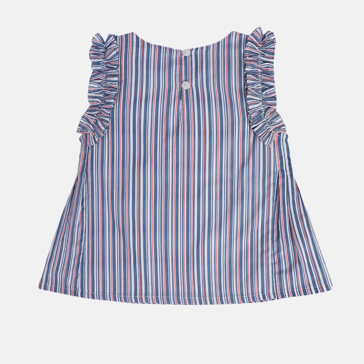 Girls White Woven Top