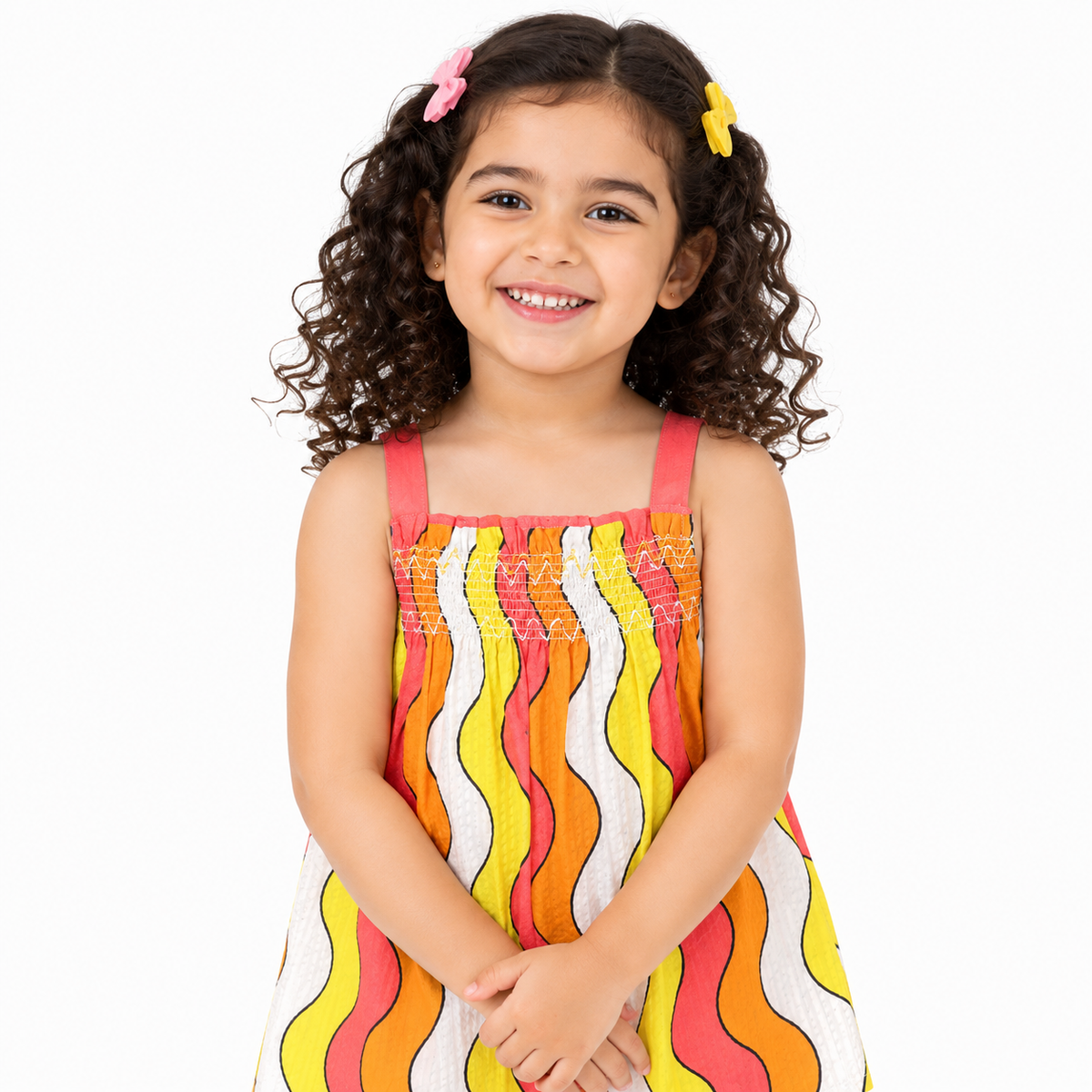 Girls Pink Woven Top