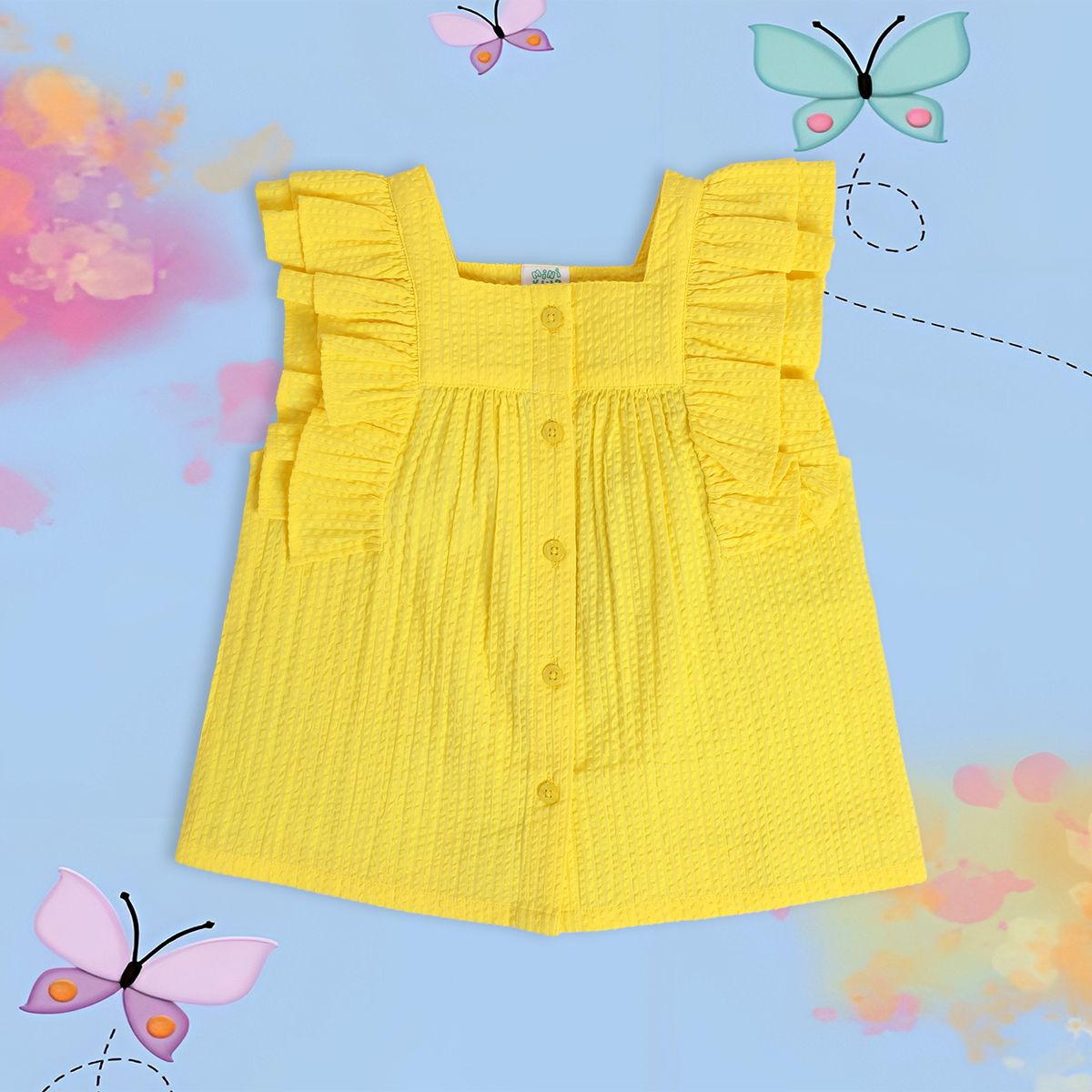 Girl Yellow Woven Top