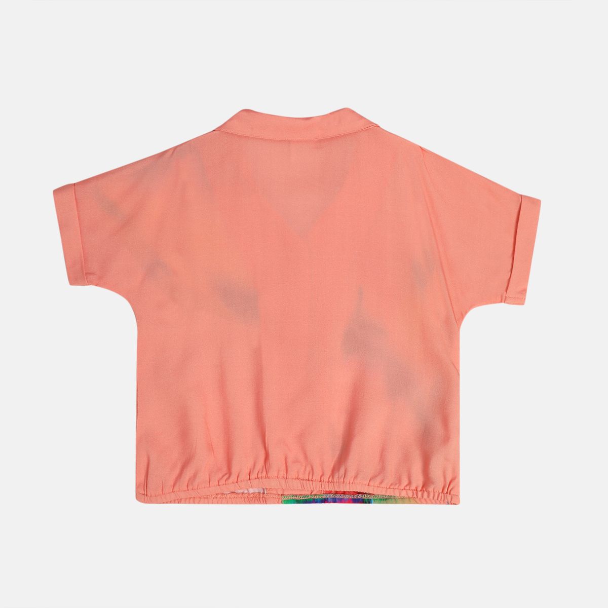 Girl Coral Woven Top