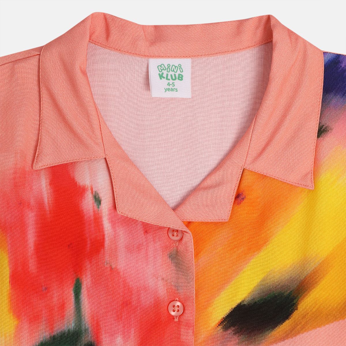 Girl Coral Woven Top