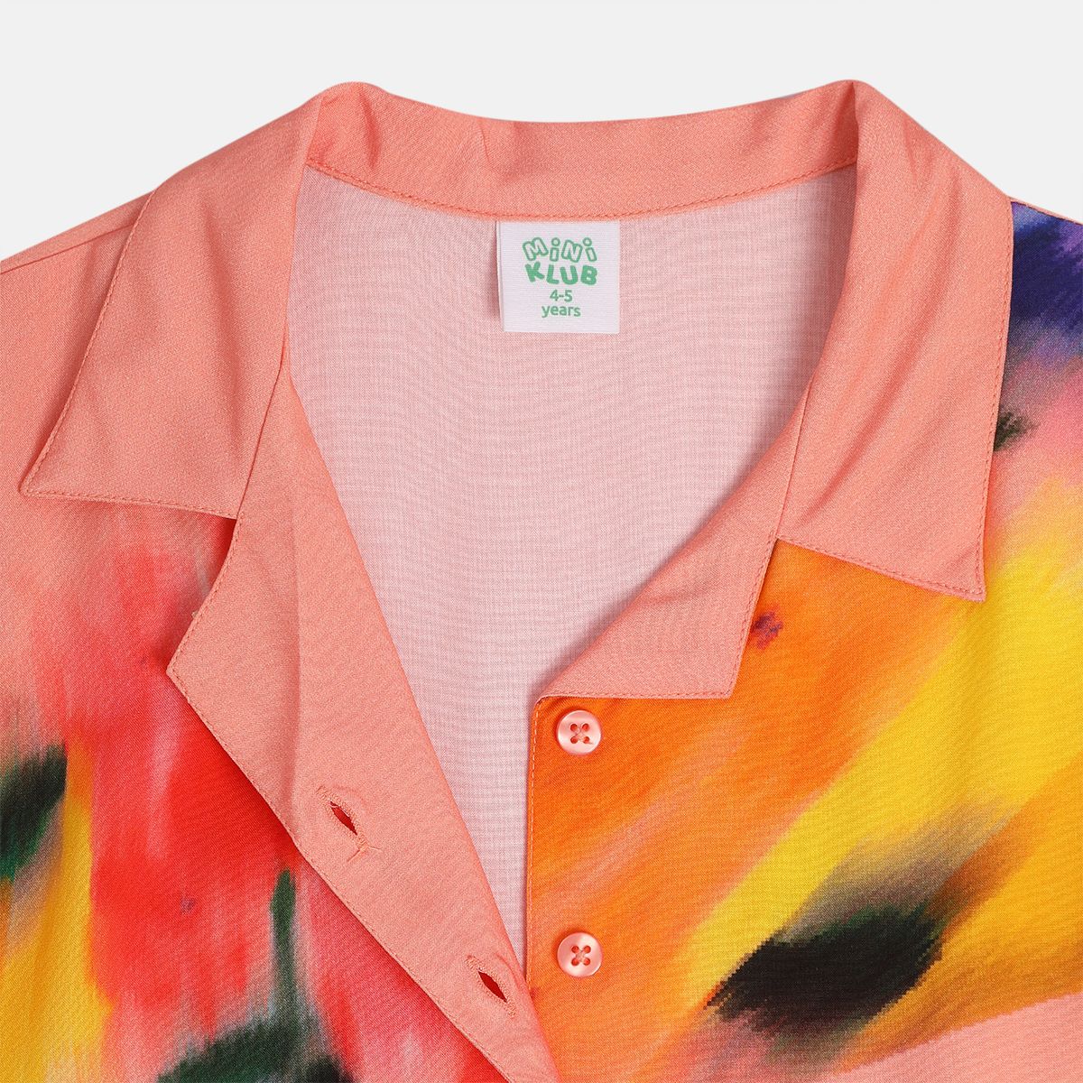 Girl Coral Woven Top