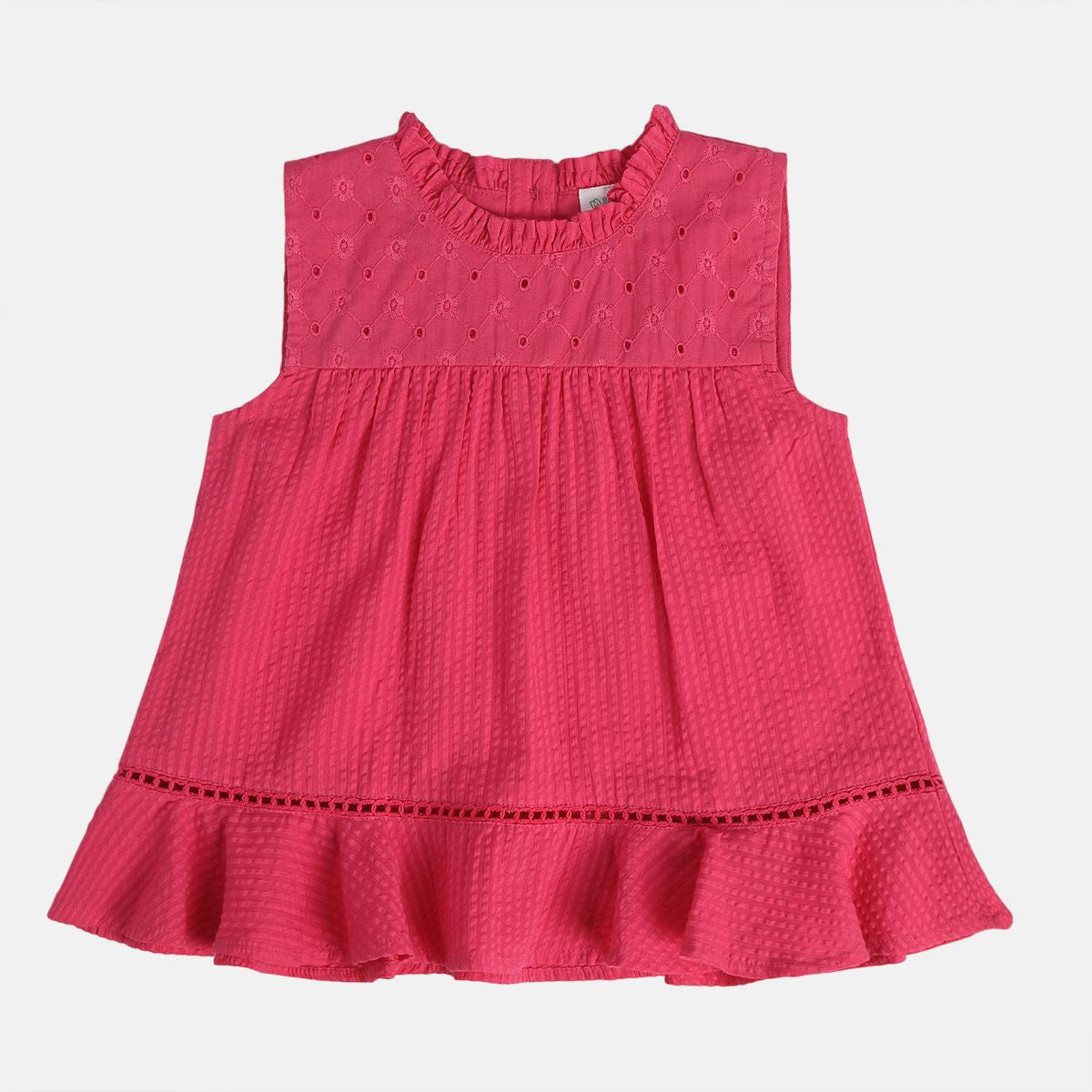 Girls Pink Pack Of 1 Woven Top
