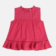 Girls Pink Pack Of 1 Woven Top
