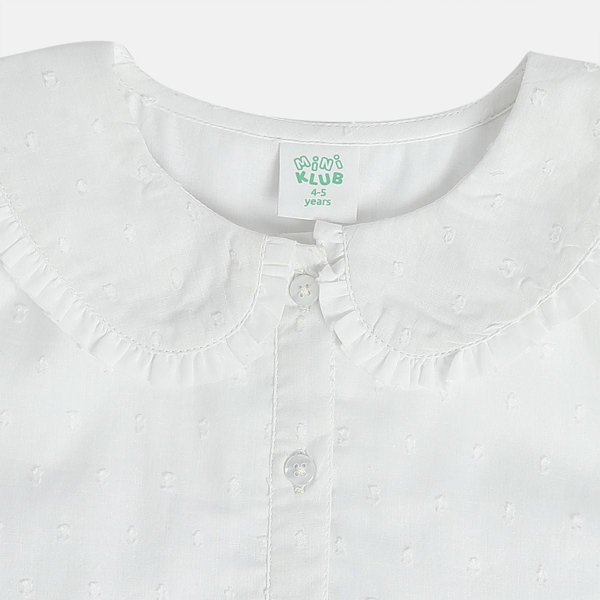 Girl White Woven Top