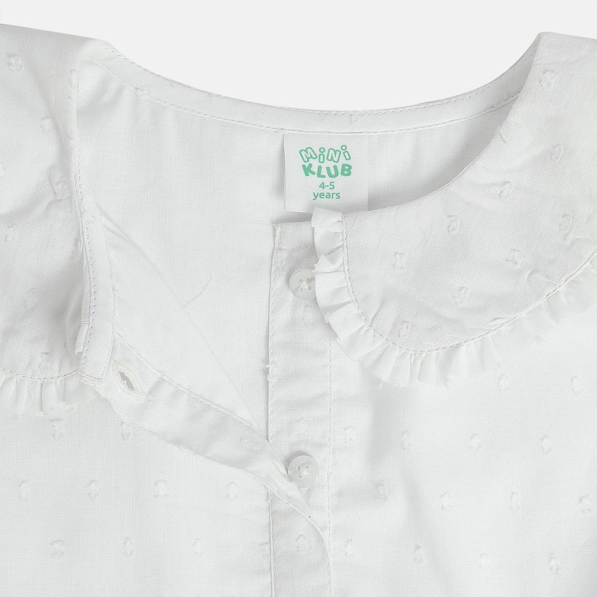 Girl White Woven Top