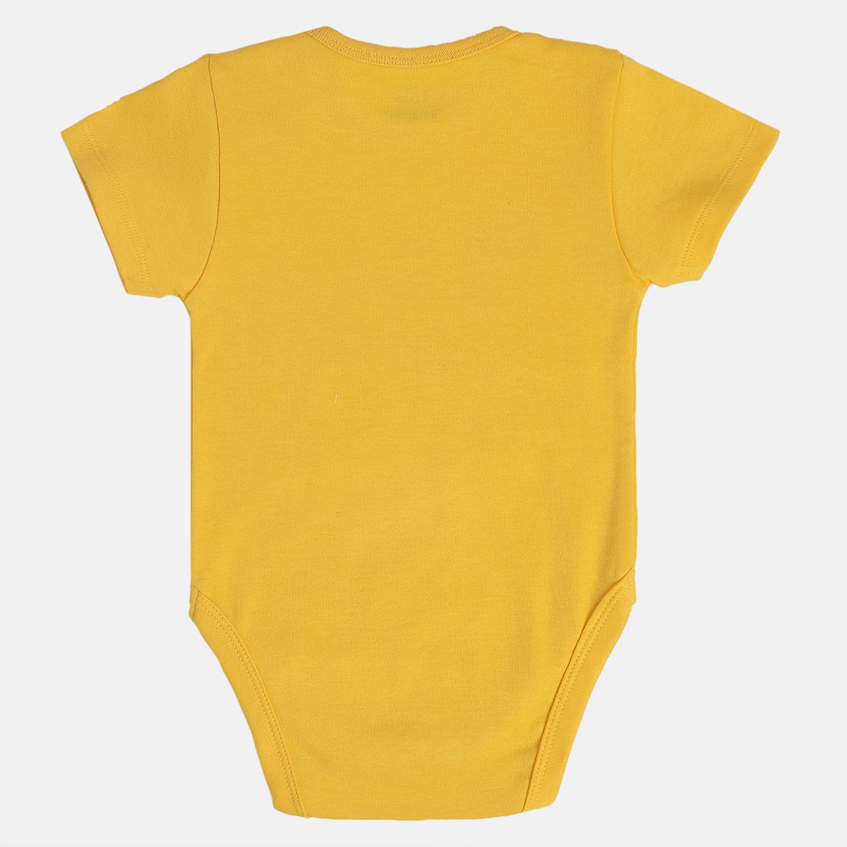 Baby Unisex Mustard Yellow Cotton Animal Graphic Printed Bodysuit Regular Fit Everyday Wear