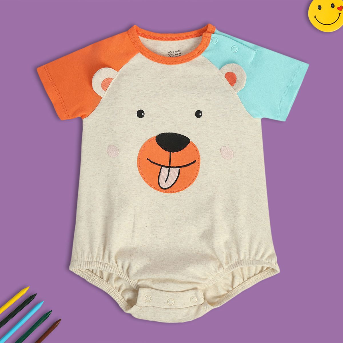 Boys Multicolor Pack Of 2 Body Suit