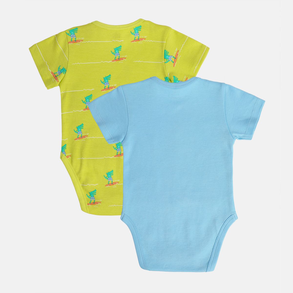 Boys Multicolor Pack Of 2 Body Suit
