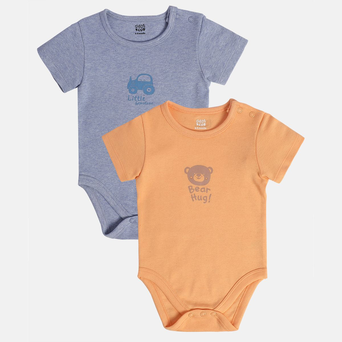 Boys Multicolor Pack Of 2 Body Suit