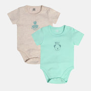 Boys Multicolor Pack Of 2 Body Suit