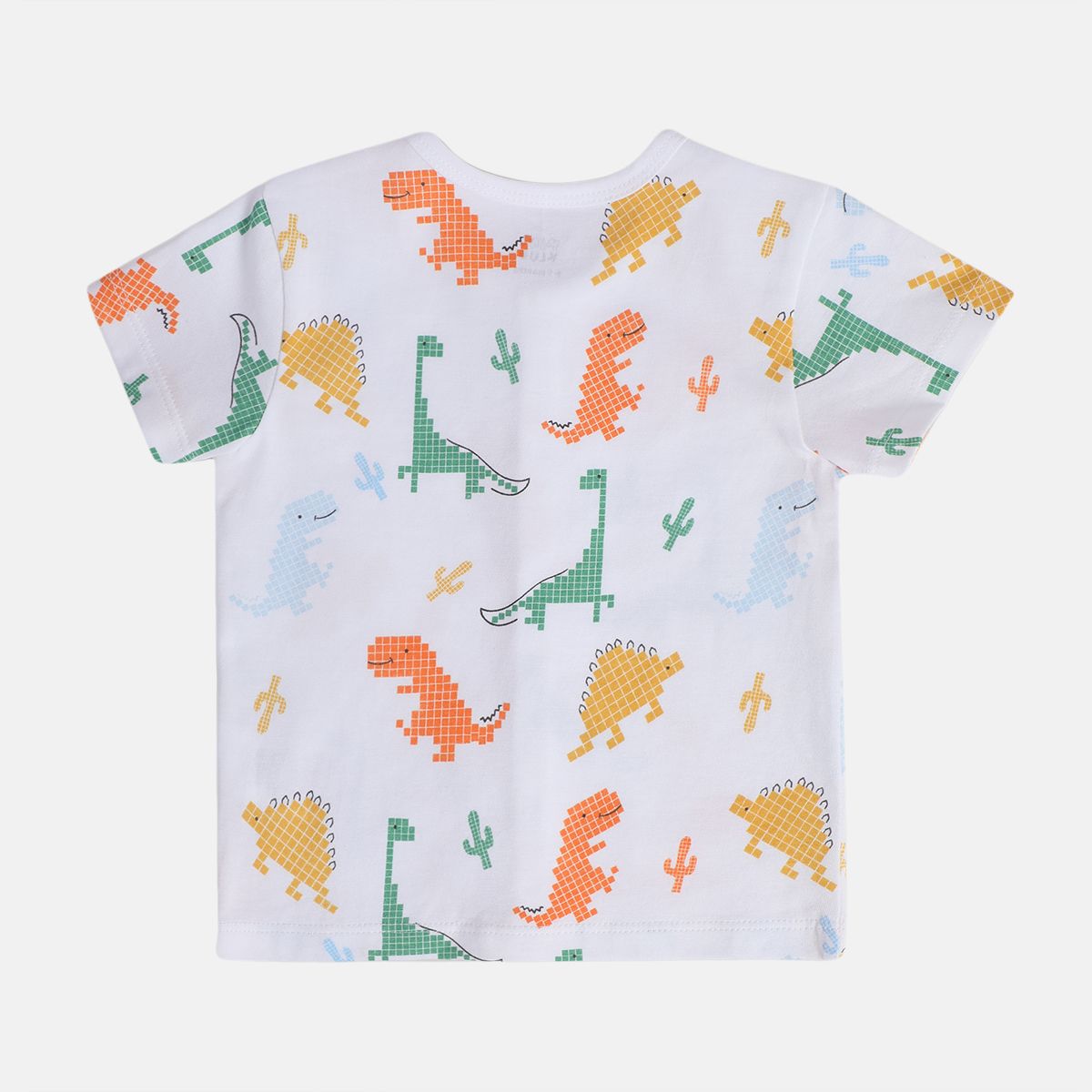 Boys White/Green Short Sleeve Front Open Vest