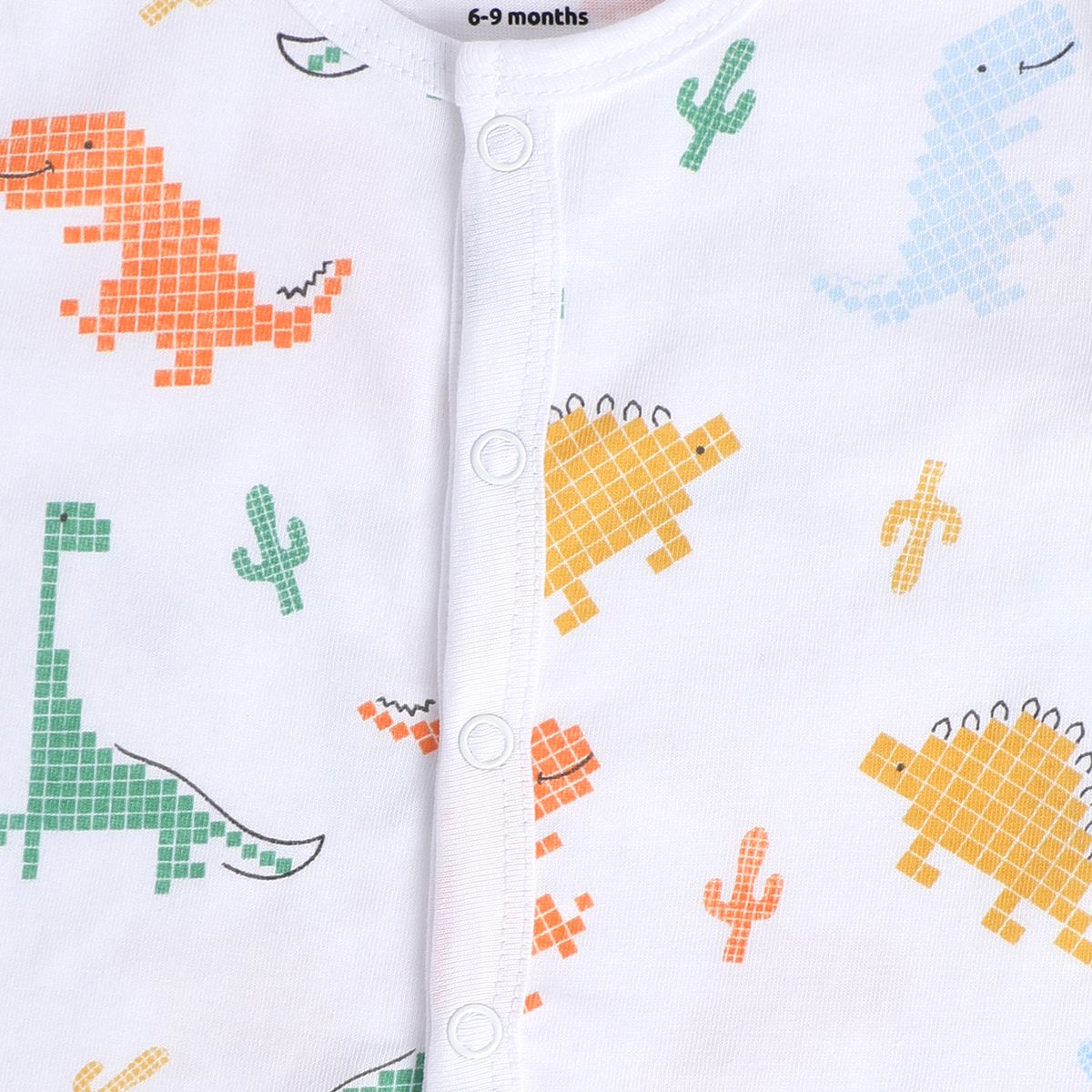 Boys White/Green Short Sleeve Front Open Vest