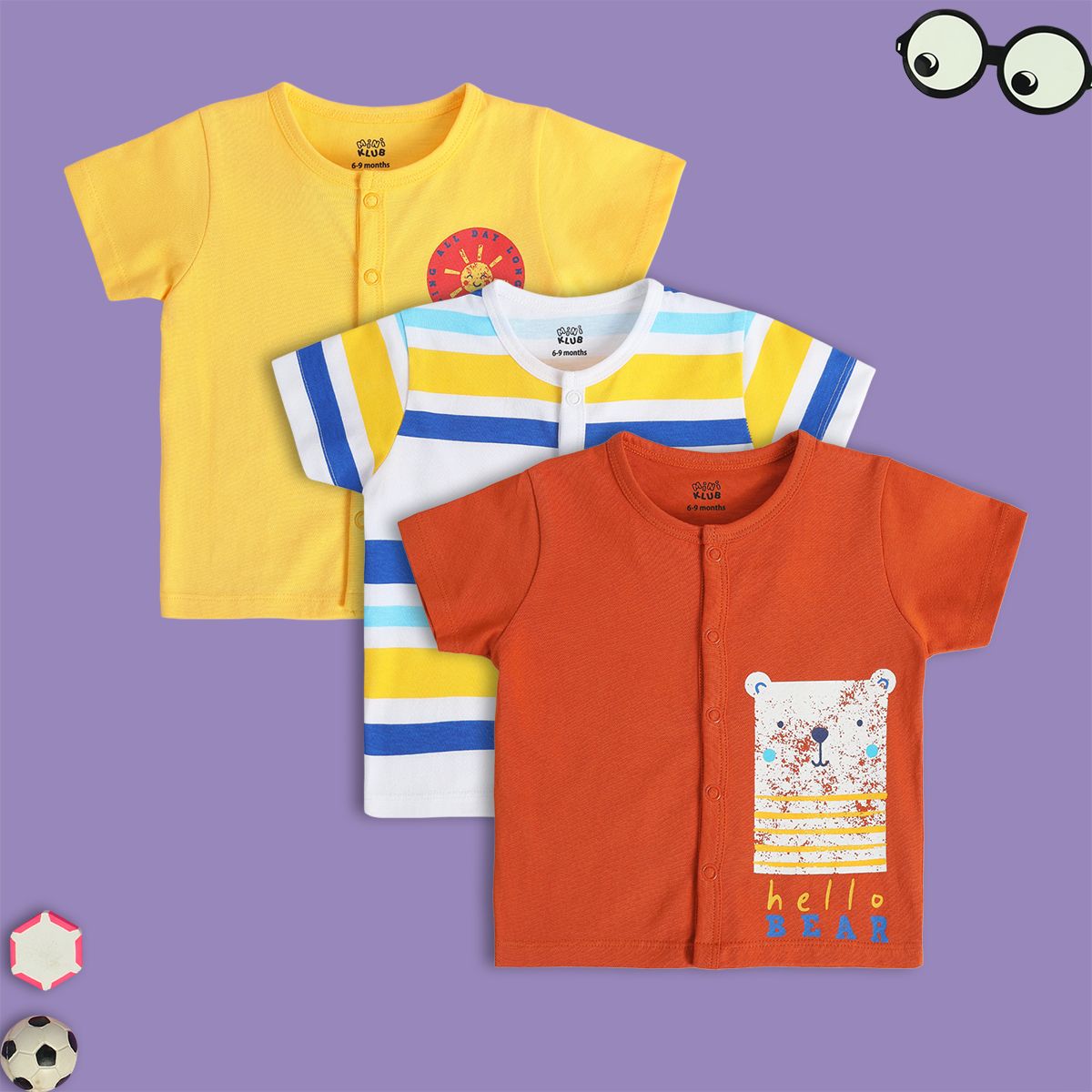 Boys White/Red/Yellow Front Open Vest