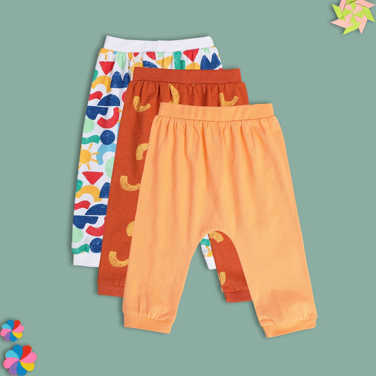 Boys Multicolor Pack Of 3 Knit Bottom
