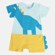 Boys White Short Sleeve Romper