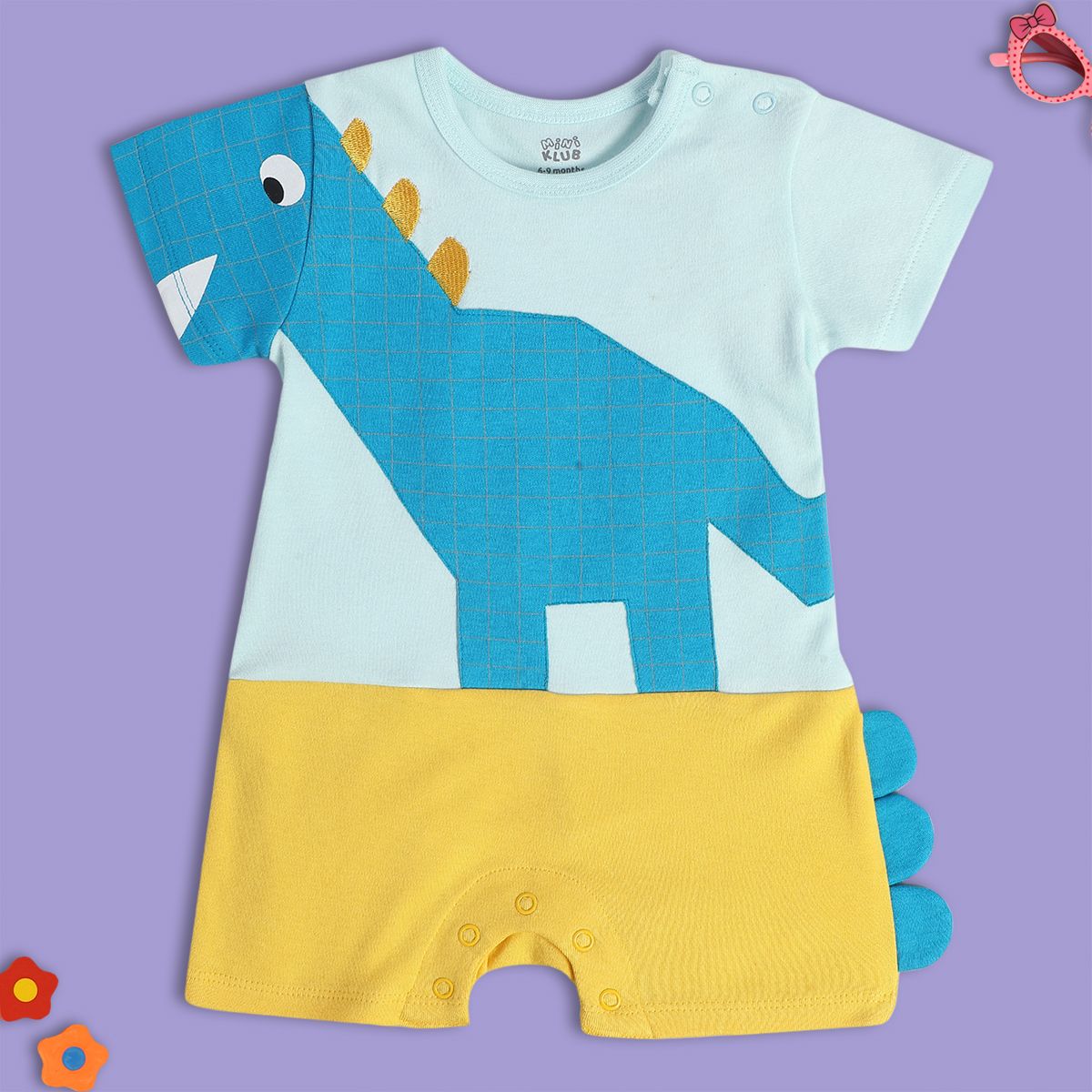 Boys White Pack Of 1 Romper