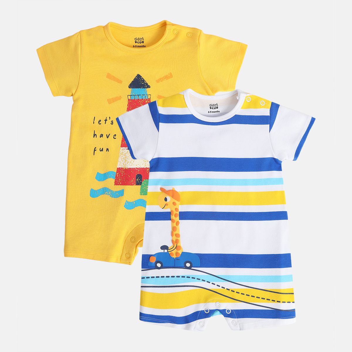 Boys White/Yellow Romper