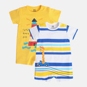 Boys White/Yellow Romper