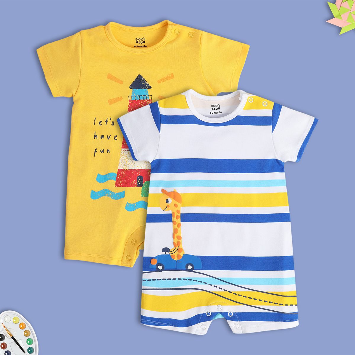 Boys White/Yellow Romper