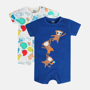 Boys Multicolor Pack Of 2 Romper