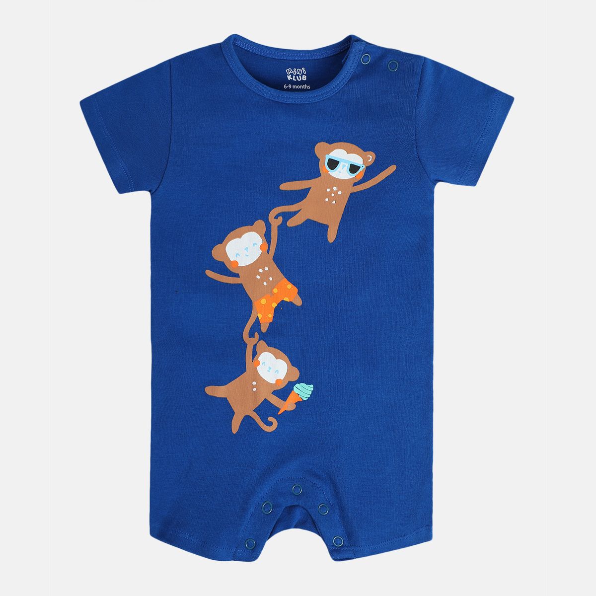 Boys Multicolor Pack Of 2 Romper