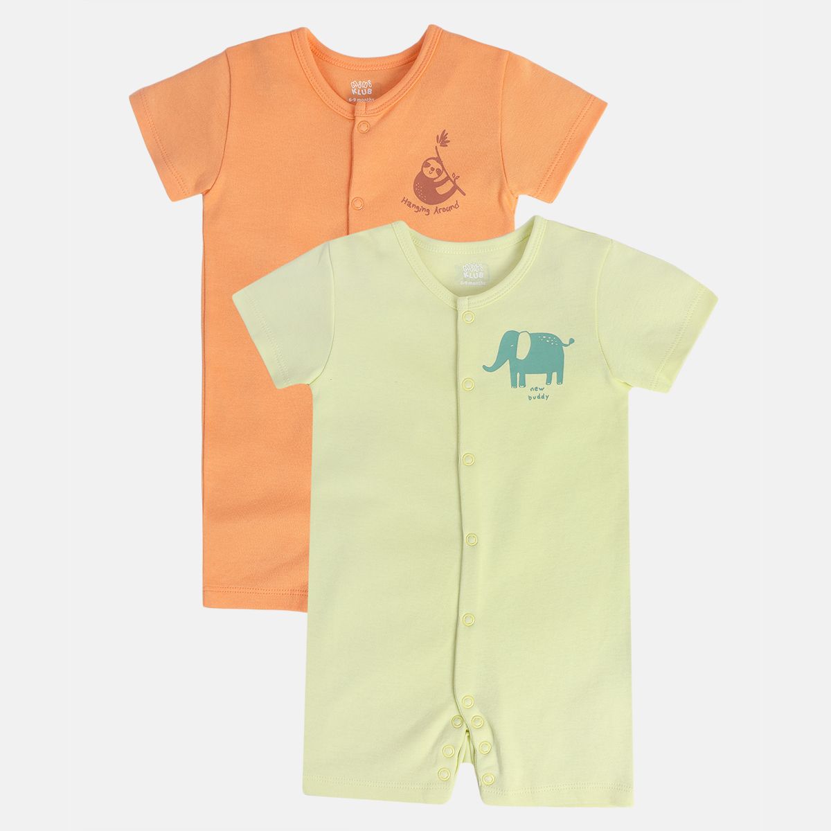 Boys Multicolor Pack Of 2 Romper
