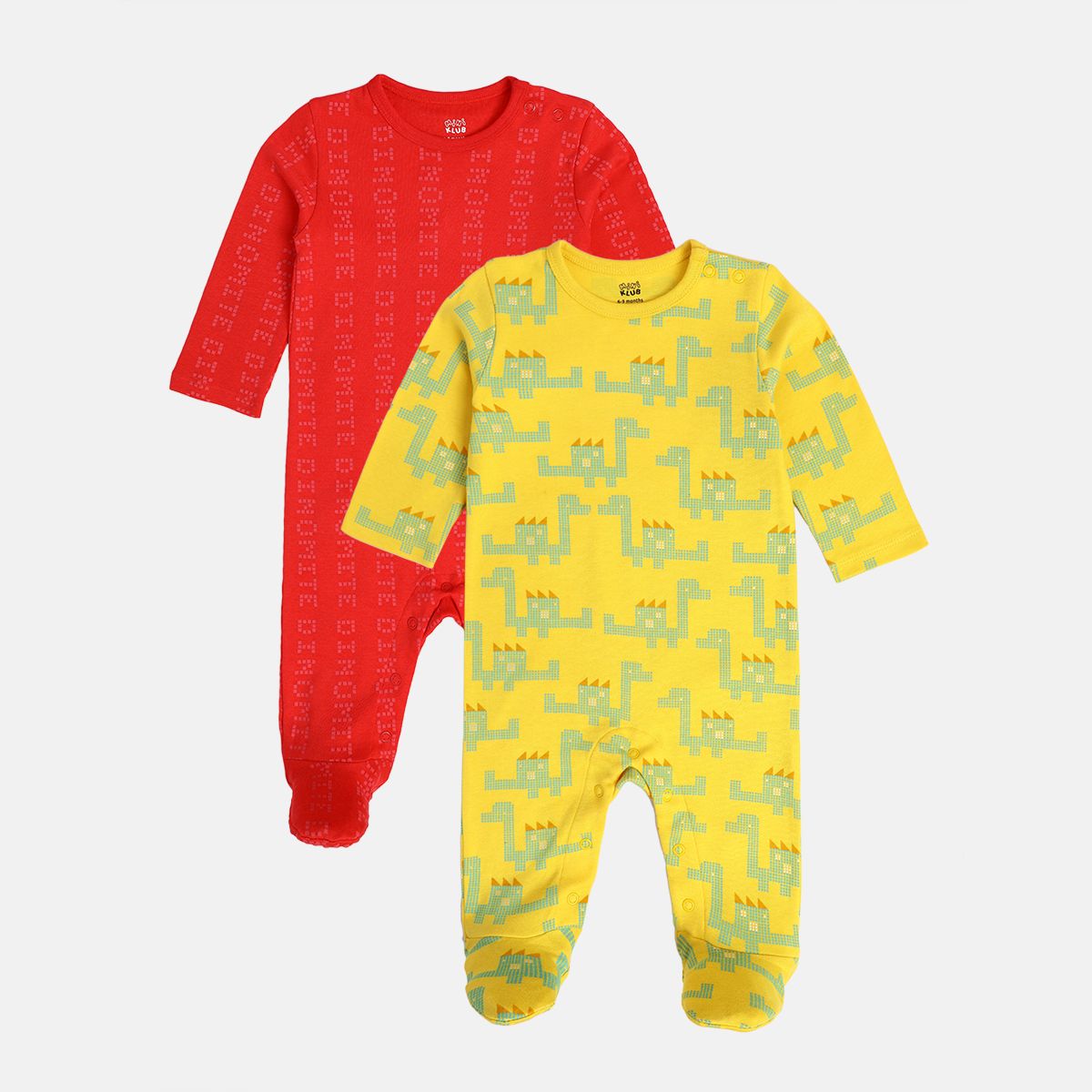 Boys Multicolor Pack Of 2 Sleep Suit
