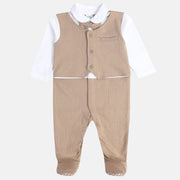 Boys Brown Pack Of 1 Sleep Suit