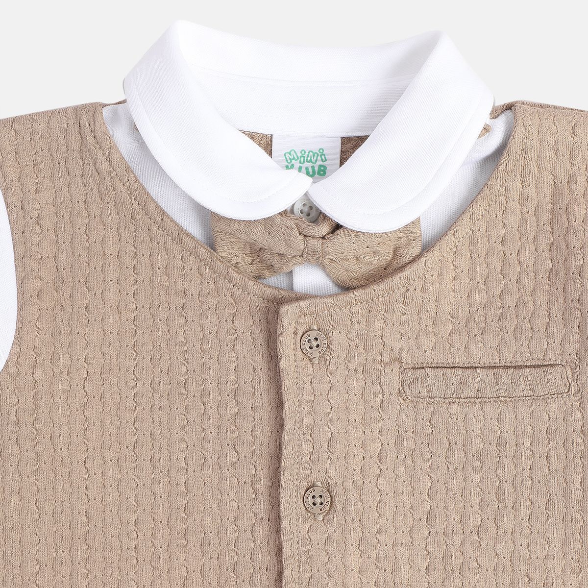 Boys Brown Pack Of 1 Sleep Suit