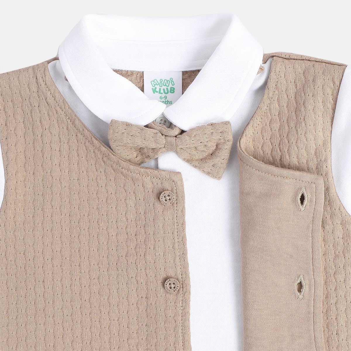 Boys Brown Pack Of 1 Sleep Suit