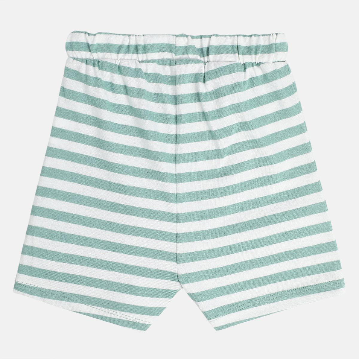 Baby Boys Aqua Blue, White and Sage Green Cotton Shorts Pack of 2 Regular Fit Everyday Wear