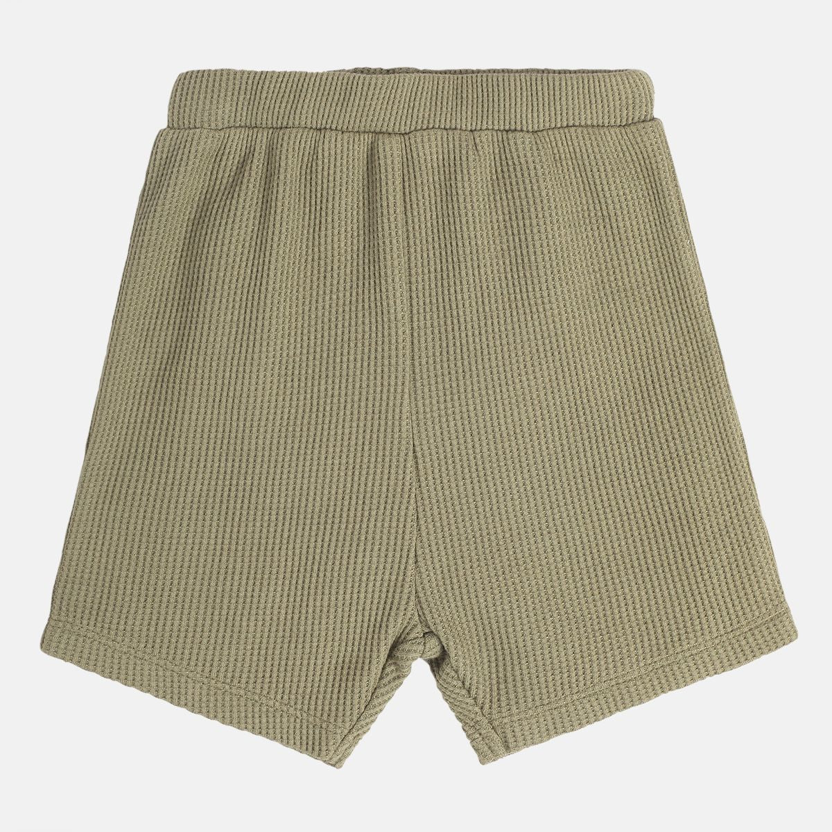 Baby Boys Dusty Blue and Olive Green Cotton Blend Knit Shorts Pack of 2 Regular Fit Everyday Wear