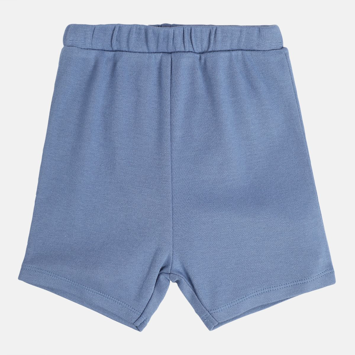 Baby Boys Animal Print and Solid Shorts Pack of 2, Blue and White